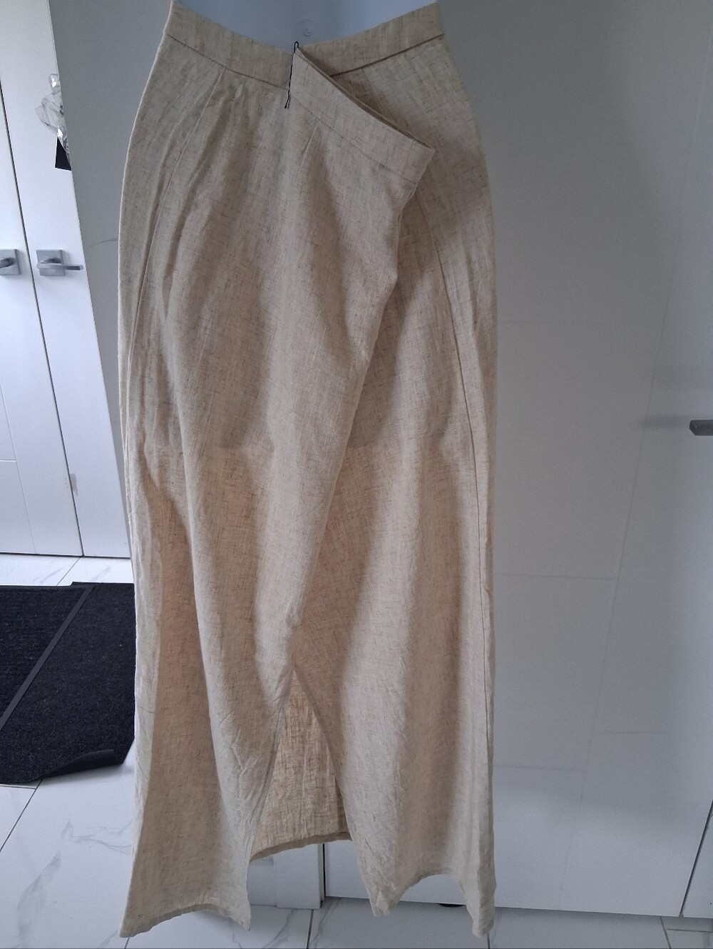 Divided/ Neutral Beige Linen Or Linen Blend Maxi Skirt/ Estimated fit: US S/M - Picture 3 of 8